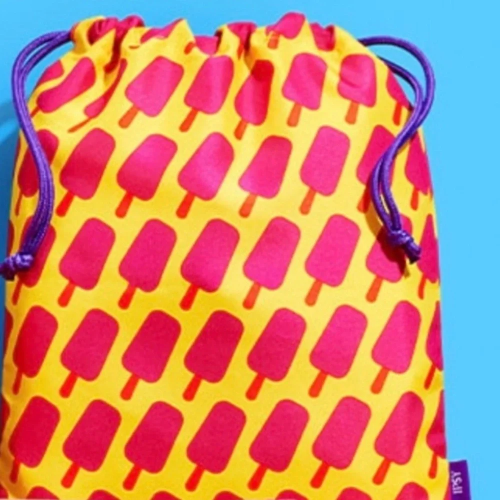 Ipsy Popsicle 2022 Drawstring Glam Pouch Bag